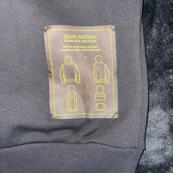 Black on black staples edition Mens Louis Vuitton hoodie size XS never washed - Picture 3 of 6